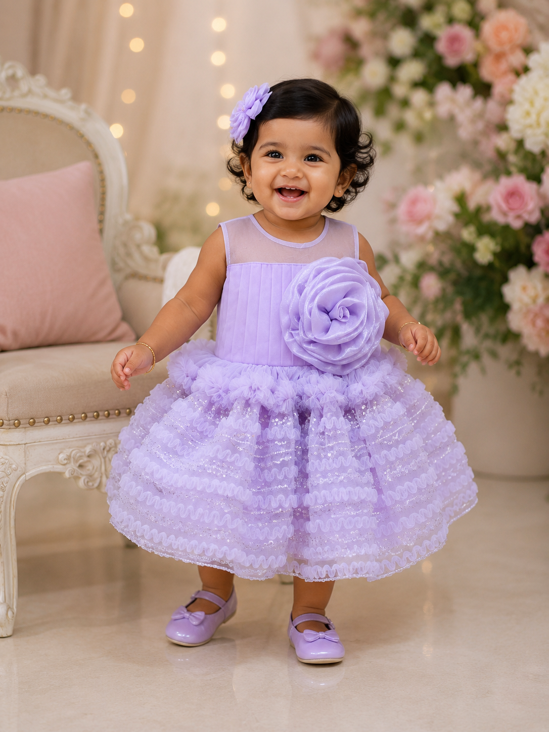 Blooming Bow Dress for Girls | 1Y to 6Y