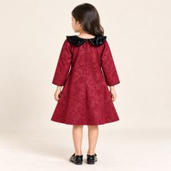 Velmora Collar A-Line Dress | 1-7Y