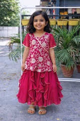 Whizzo Kids pink dress for Girls – Festive Wear with Soft Cotton Lining (Age 1 to 10 Years)