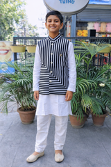 Whizzo Kids white dress for boy – Festive Wear with Soft Cotton Lining (Age 1 to 10 Years)