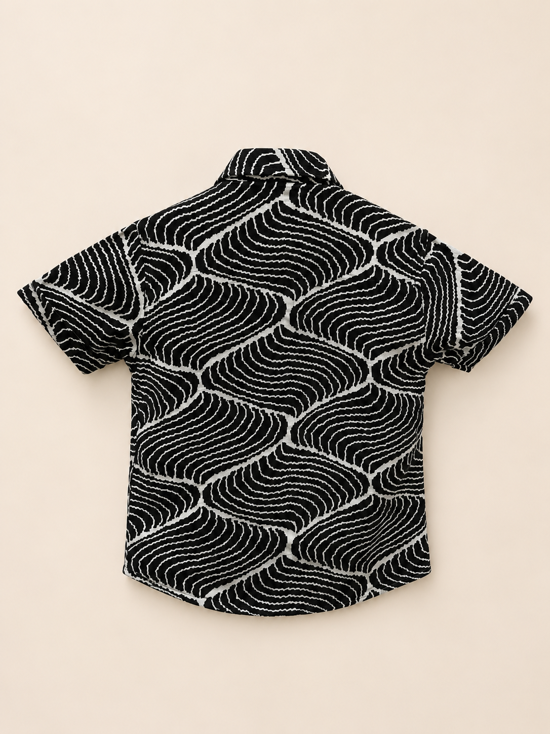Black Abstract Shirt For Boys 1Y to 5Y