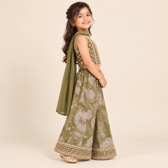 Ayla Mirrorwork Gharara Set | 1-4Y