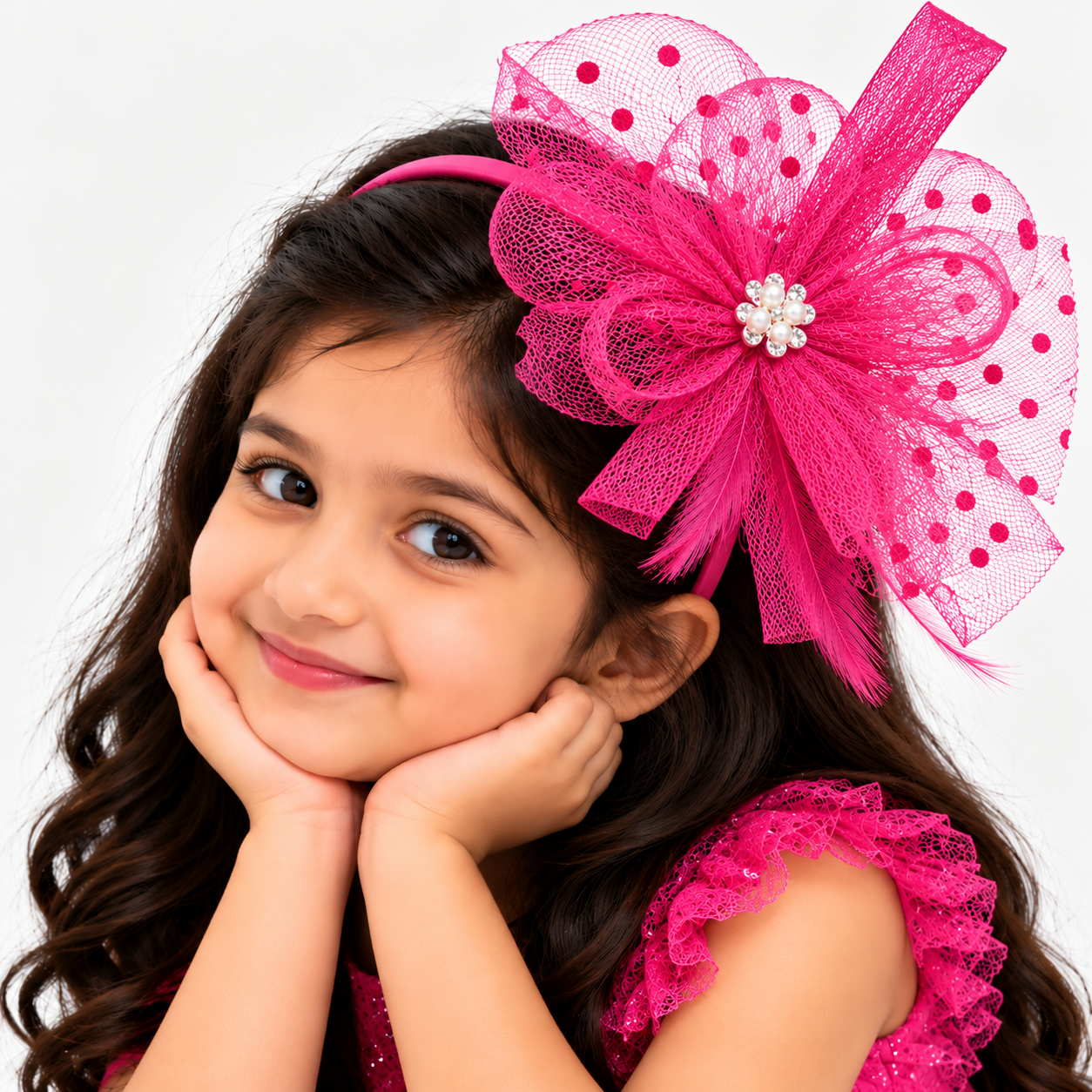 Pearl Polka-Dot Fascinator Headband