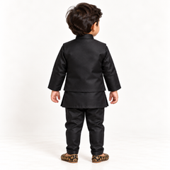 Twin Elephant Motif Jacket Kurta Set| 1-4Y