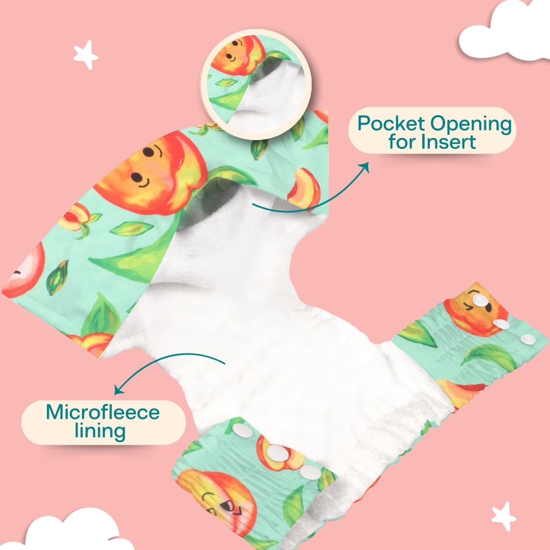 Ice Candy Newborn Cloth Diaper 2.0 with 1 cotton Insert (2 kg - 5 kg)