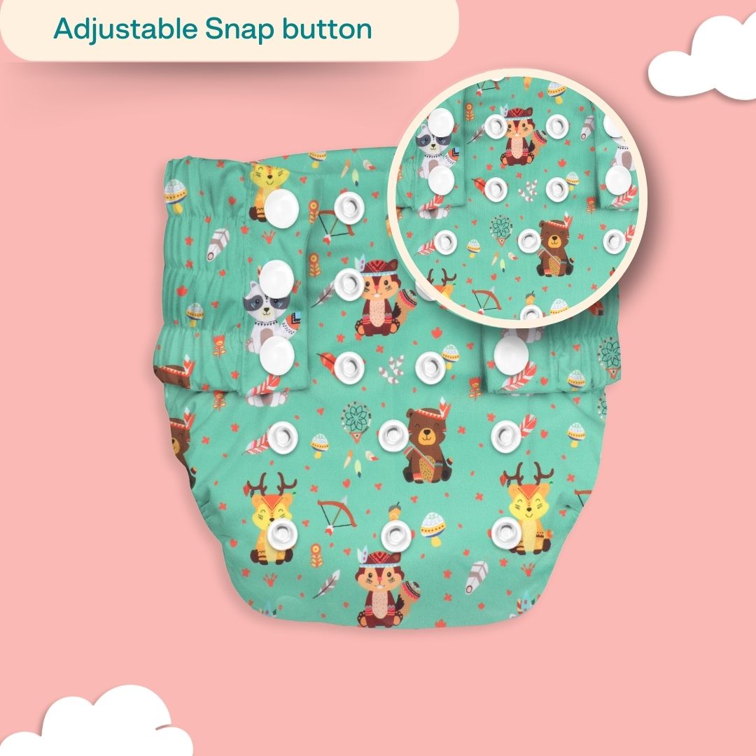 Ice Candy Newborn Cloth Diaper 2.0 with 1 cotton Insert (2 kg - 5 kg)