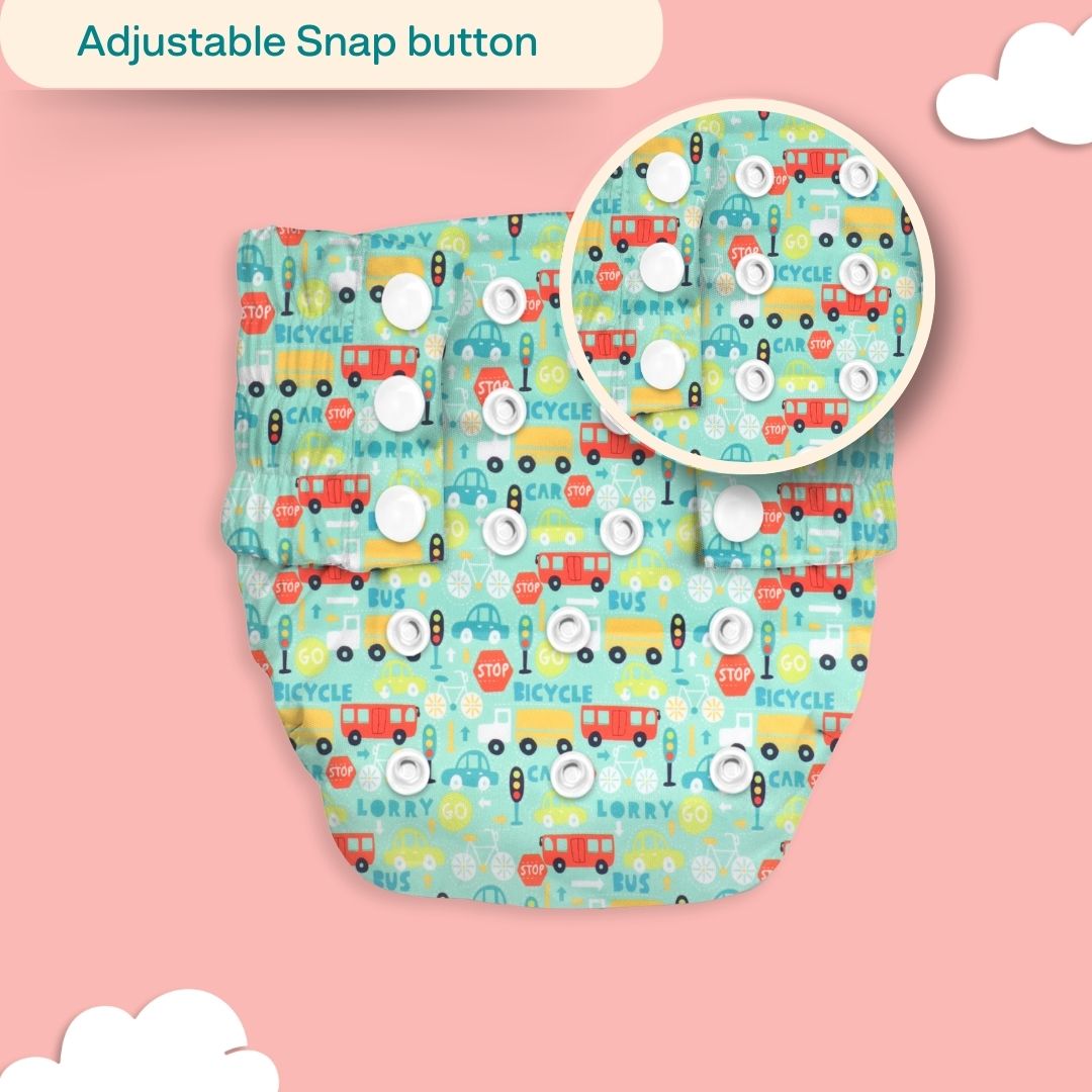 Ice Candy Newborn Cloth Diaper 2.0 with 1 cotton Insert (2 kg - 5 kg)