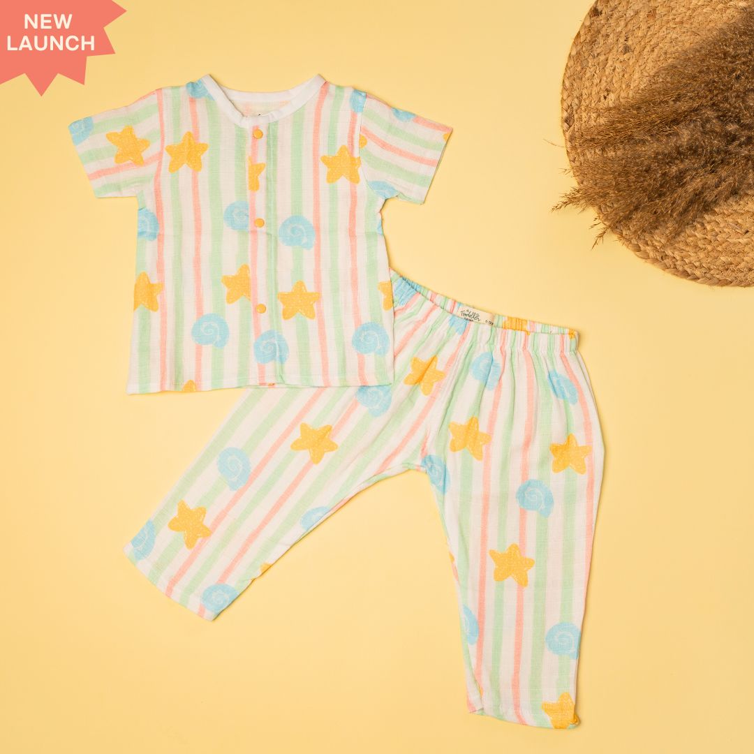 Flora Pixels - Muslin Sleep Suit for babies and kids (Unisex)