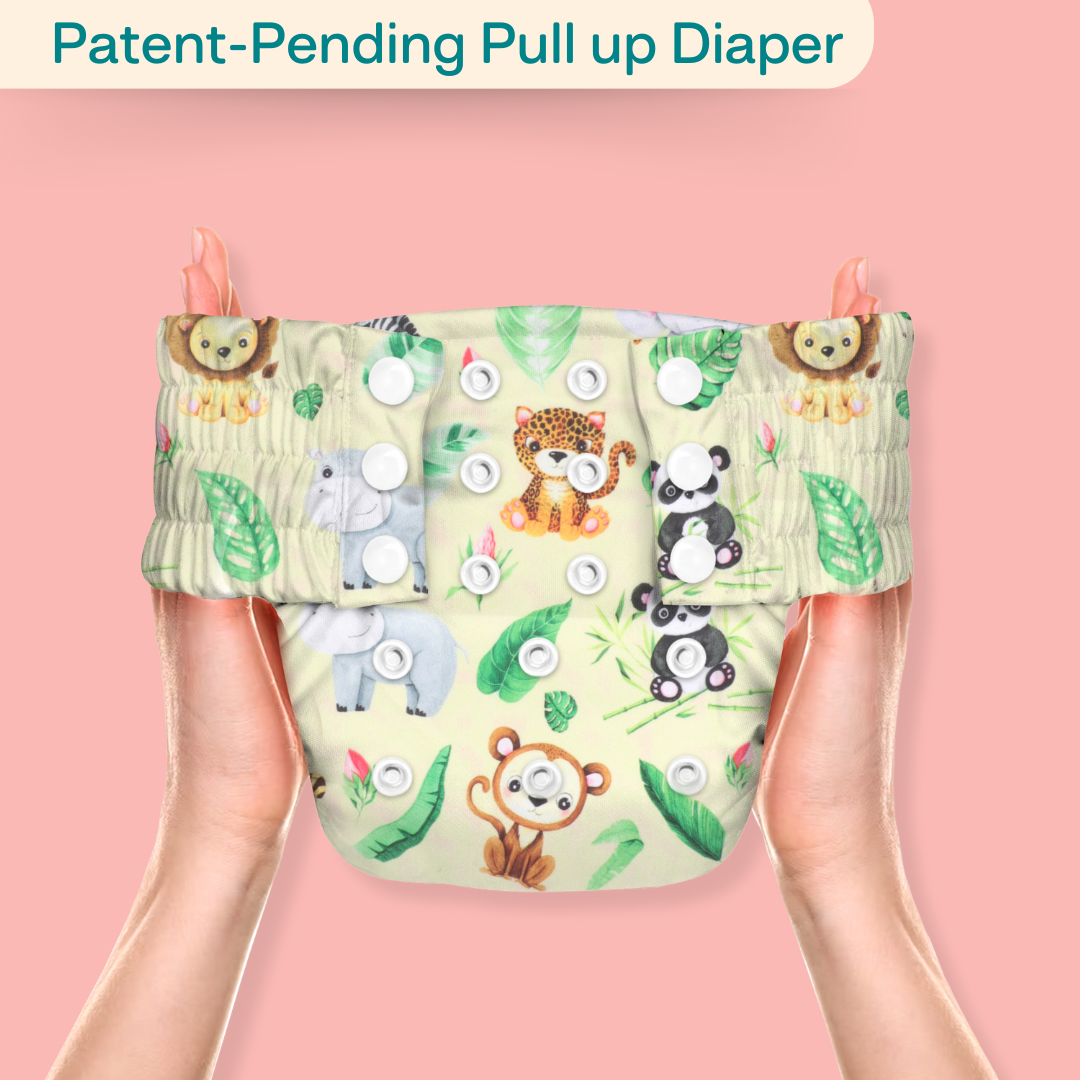 Ice Candy Newborn Cloth Diaper 2.0 with 1 cotton Insert (2 kg - 5 kg)