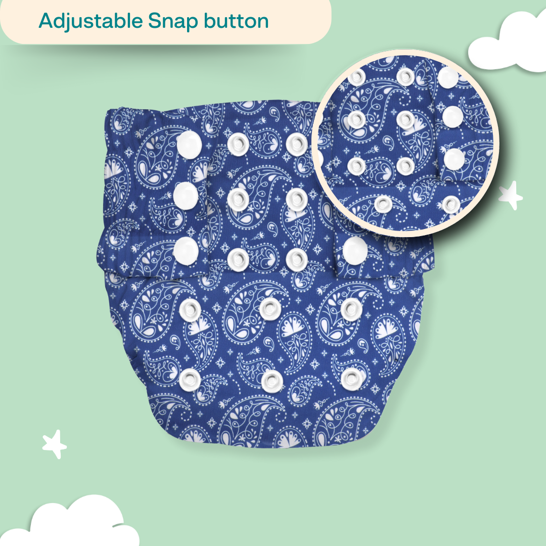Ice Candy Newborn Cloth Diaper 2.0 with 1 cotton Insert (2 kg - 5 kg)