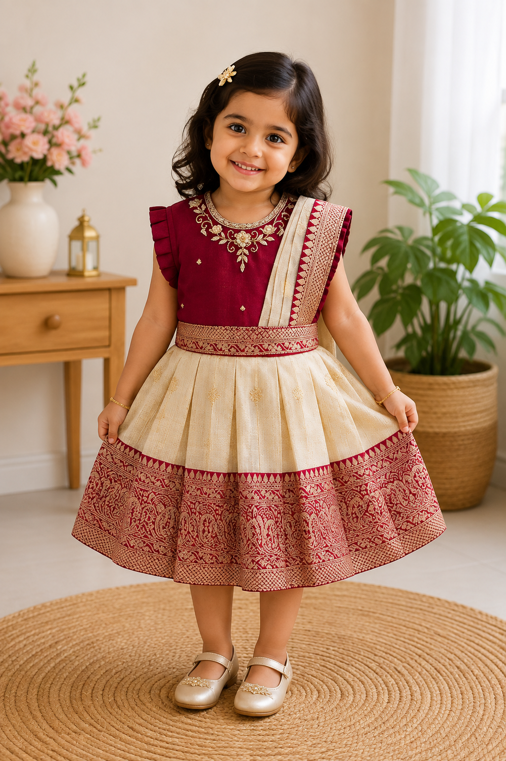 Dhira Silk Grand Dress for Girls | 1Y to 5Y