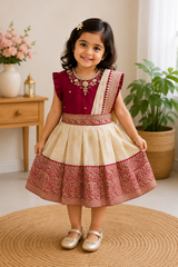 Dhira Silk Grand Dress for Girls | 1Y to 5Y
