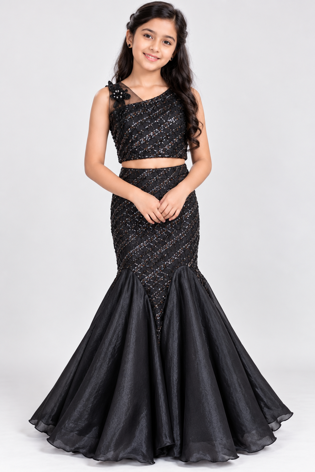 Diya Sequin Lehenga Set for Girls | 9-10Y