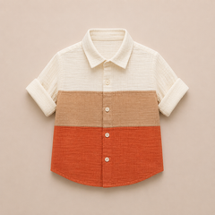 Earthy Muslin Shirt For Boys 2Y to 5Y