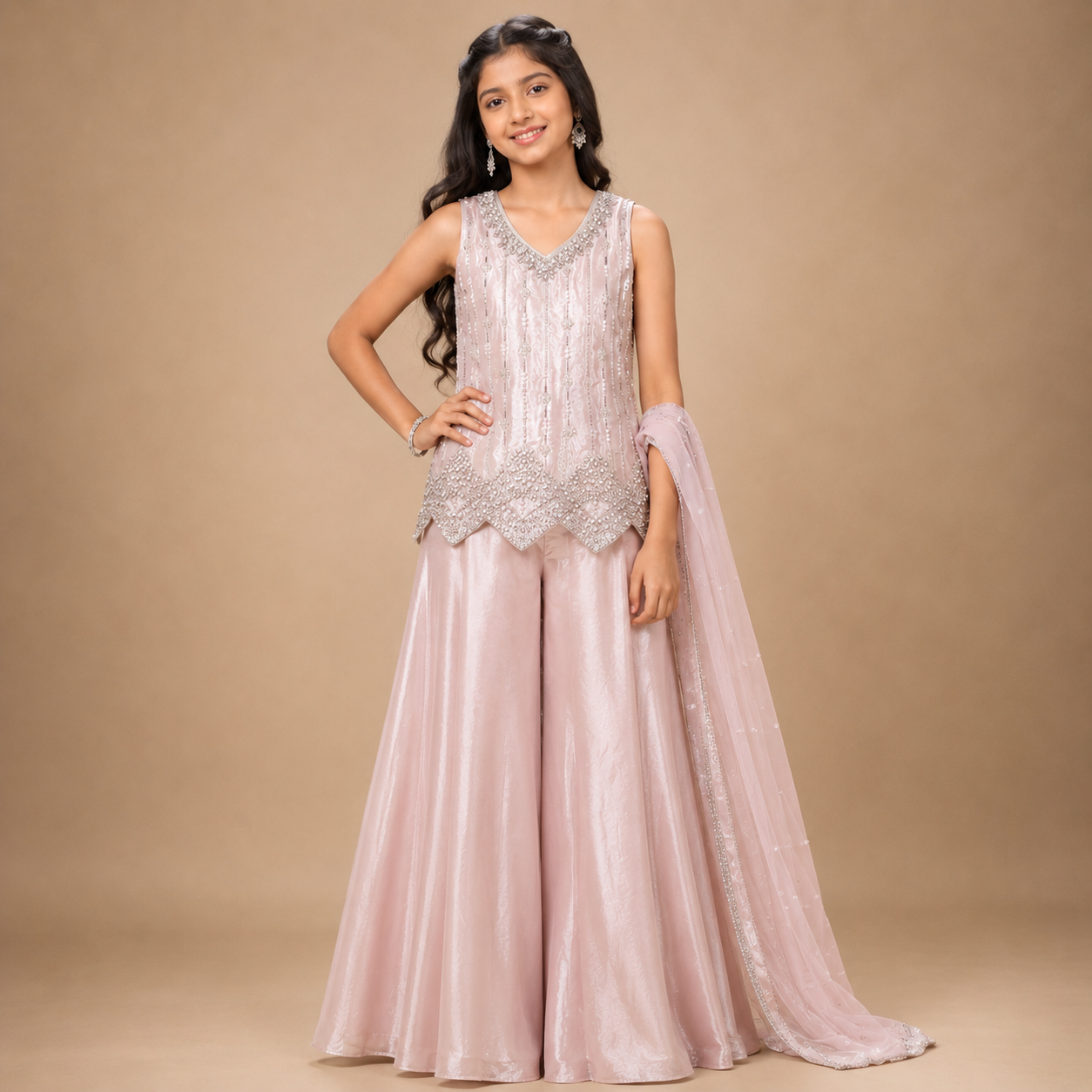 Pearl Cascade Palazzo For Girls 5Y to 18Y