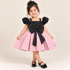 Elzira Statement Bow Party Dress for Girls | 1Y to 4Y