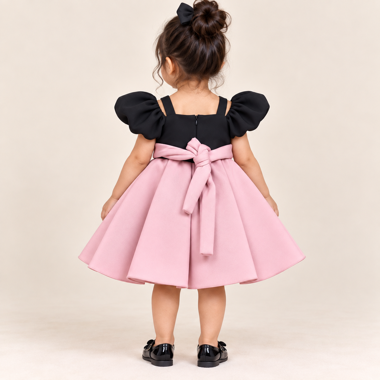Elzira Statement Bow Party Dress for Girls | 1Y to 4Y