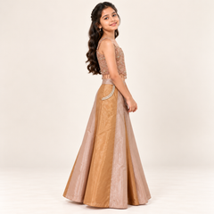 Aarika Duotone Beadwork Palazzo Set | 2-15Y