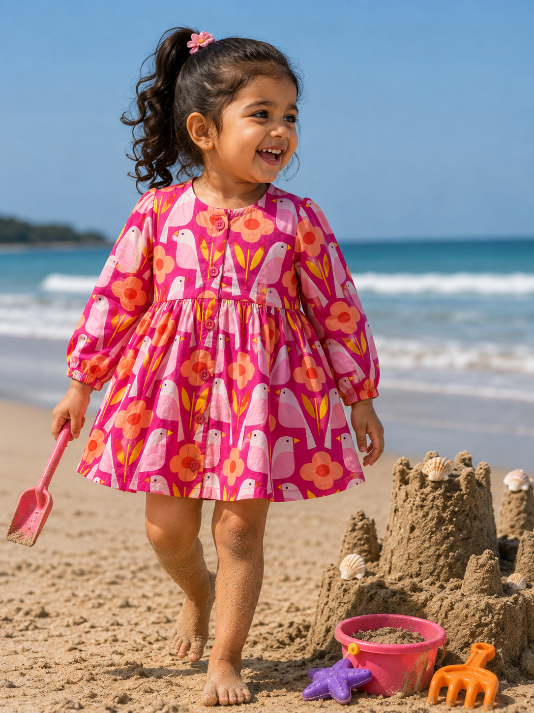Garden Tweet Dress for Girls
