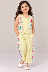 Garden Motif Panel Waistcoat Co-ord Set
