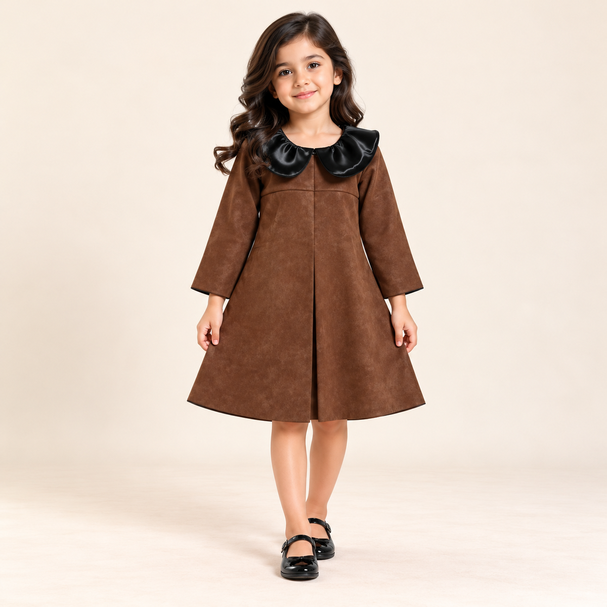 Velmora Collar A-Line Dress | 1-7Y