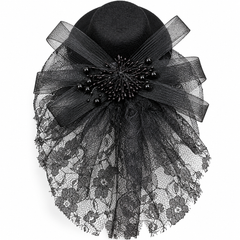Elegant Fascinator with Veiled Lace Birthday Clips