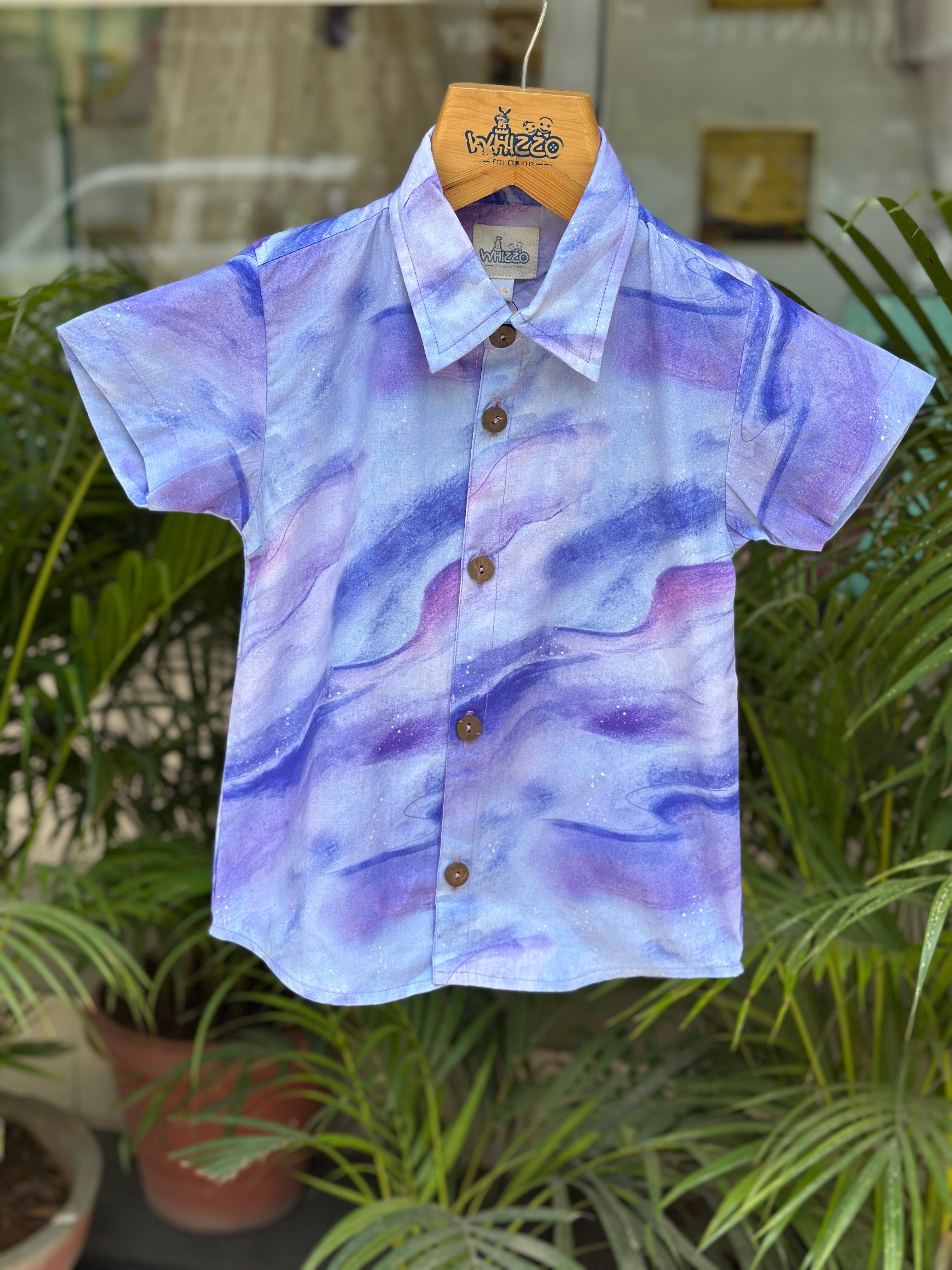 Whizzo Lavender Sky Cotton Shirt – 6 Months to 6 Years