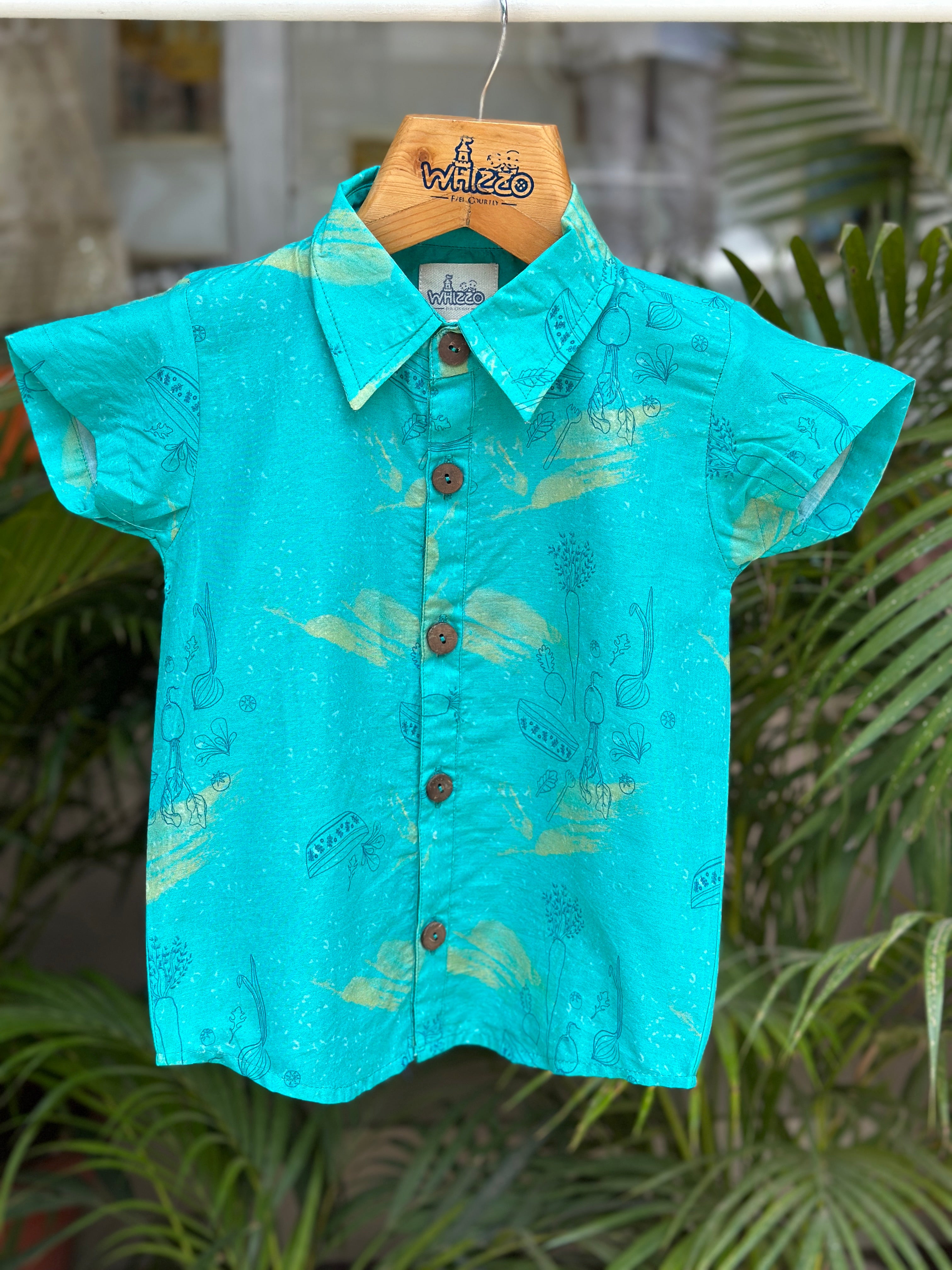 Whizzo Aqua Garden Cotton Shirt – 6 Months to 7 Years