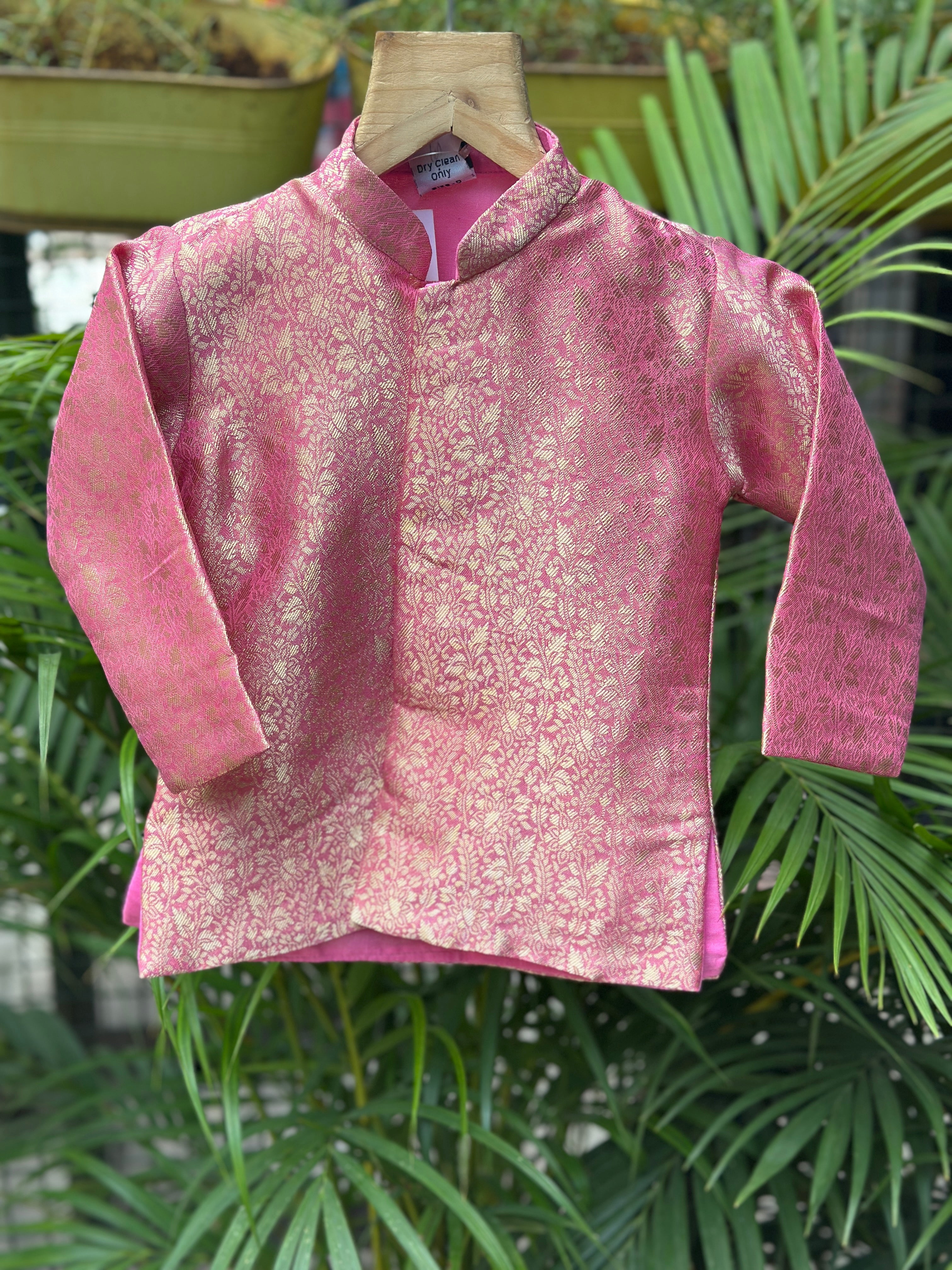 Traditional Boys Banarasi Tissue Dhoti with Matching Kurta – Elegant Ethnic Wear for Baby Boys (Newborn – 2 Years)