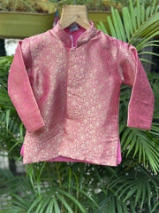 Traditional Boys Banarasi Tissue Dhoti with Matching Kurta – Elegant Ethnic Wear for Baby Boys (Newborn – 2 Years)