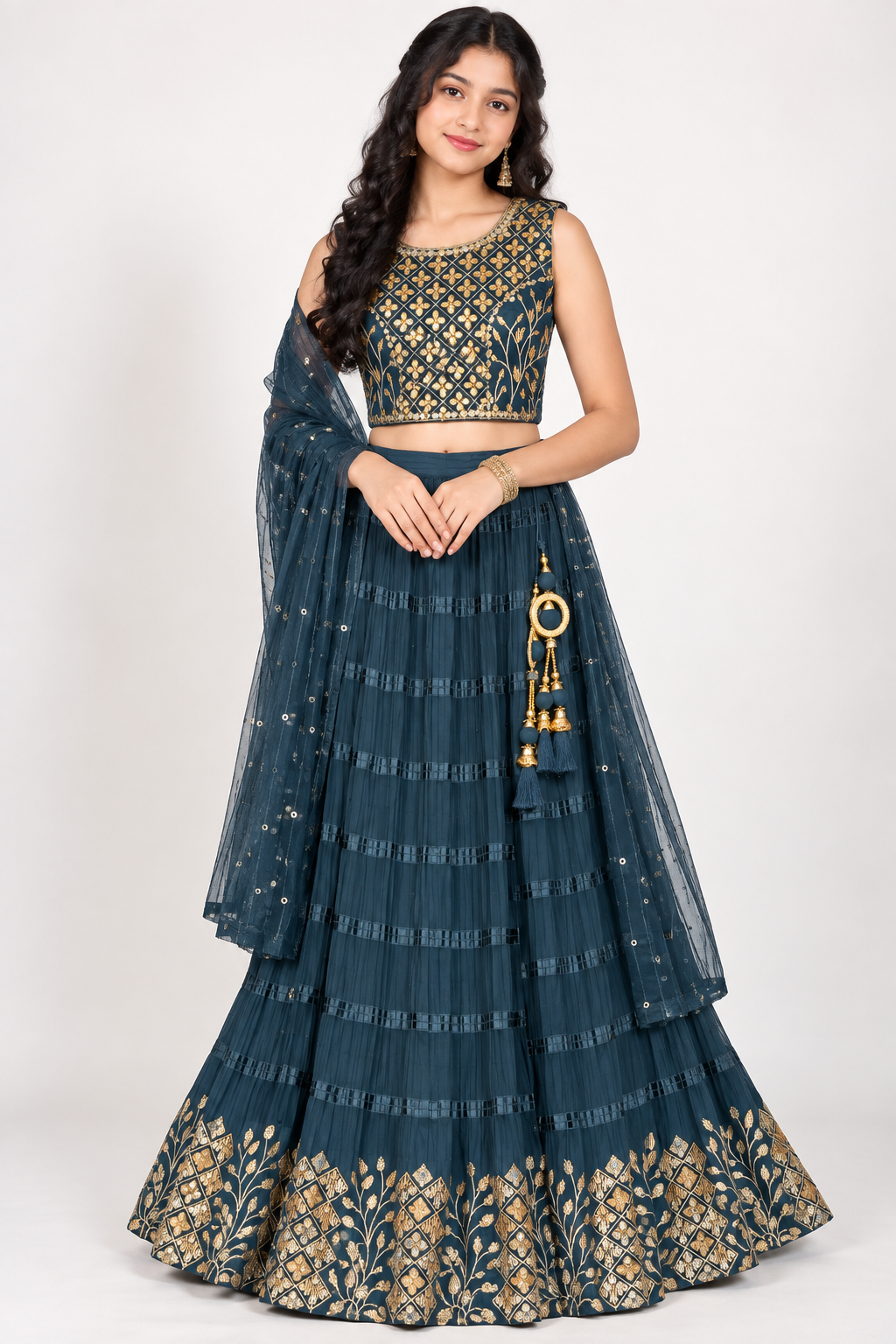 Inara Embroidered Lehenga Set for Girls | 13Y - 14Y