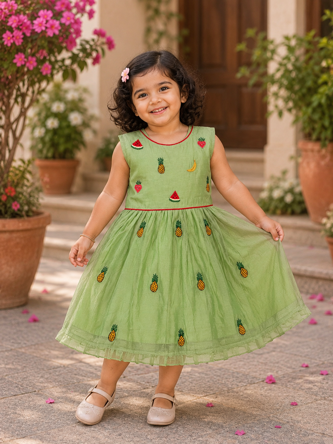 Iniya Silk Dress for Girls