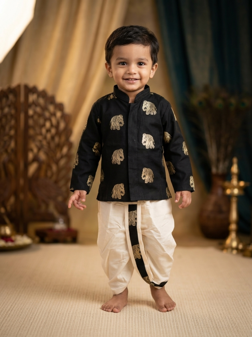 Ishaan festive dhoti set for boy