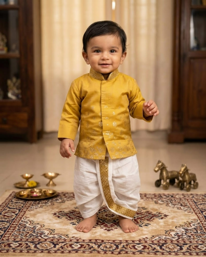 Ishaan festive dhoti set for boy