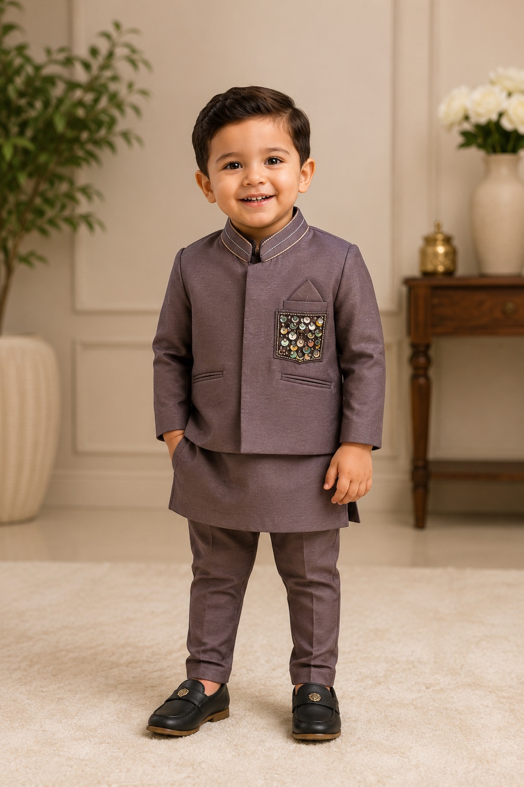 Kabir Luxe Jacket Kurta Set for Boys | 6M to 4Y