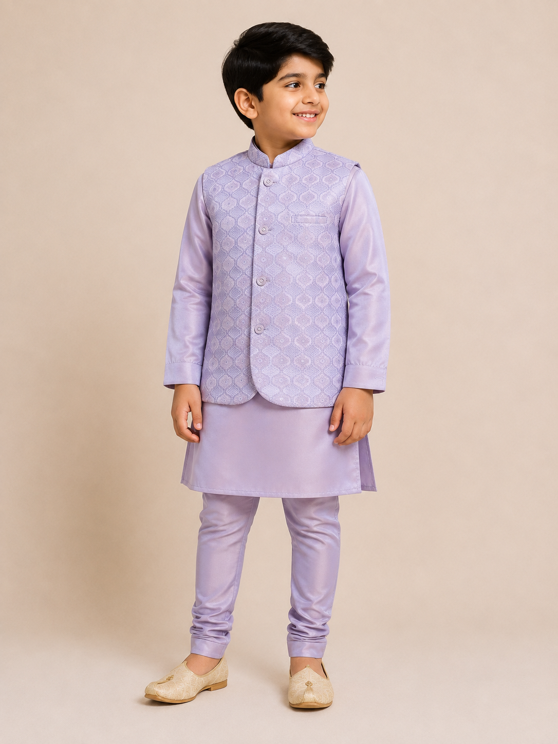 Lavender Luxe Jacket Kurta Set