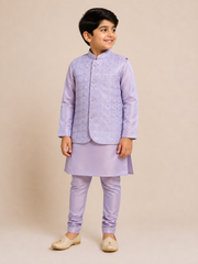Lavender Luxe Jacket Kurta Set