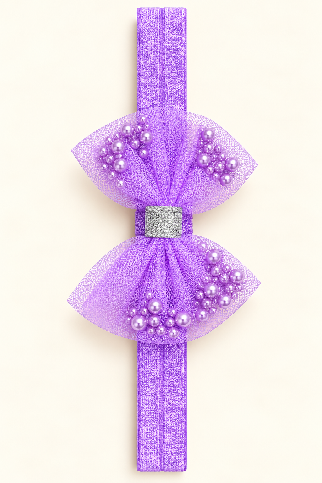Pearl Bow Glitter Handband