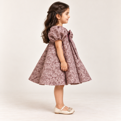 Diana Textured Bow Dress | 1-7Y