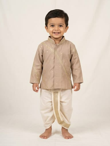 Majestic Cypress Festive Dhoti Set