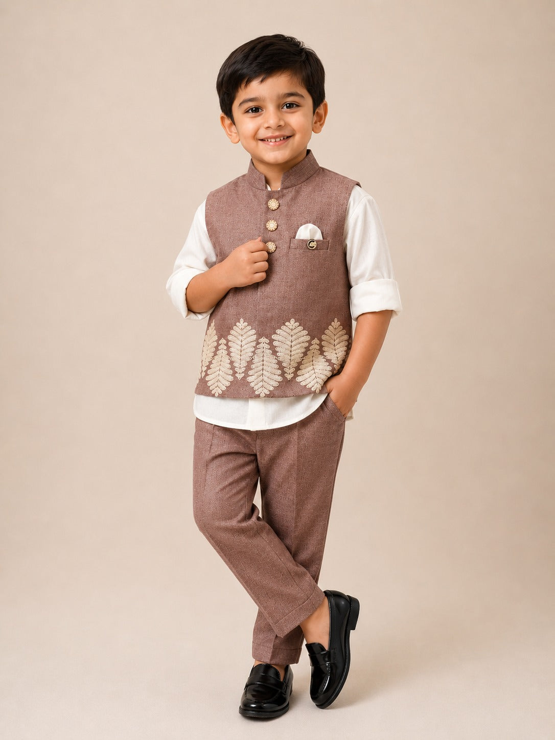 Mauve Monarch Waistcoat Set