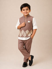 Mauve Monarch Waistcoat Set
