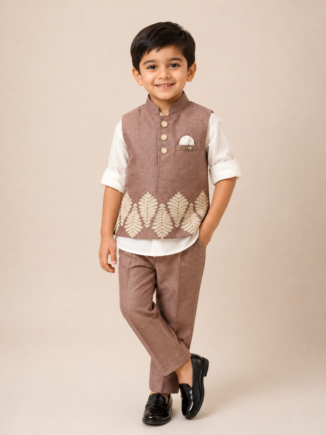 Mauve Monarch Waistcoat Set