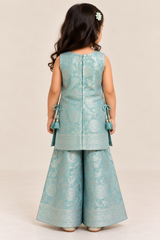 Niharika Silver Motif Gharara Set | 1-4Y