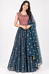 Mirabella Threadwork Lehenga Set for Girls | 16Y to 18Y