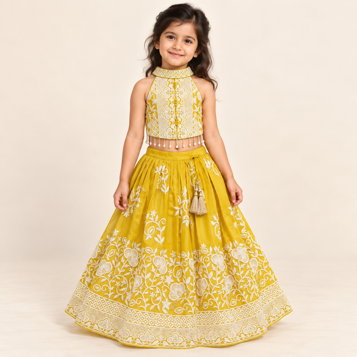 Isha Floral Motif Lehenga Set | 1-4Y