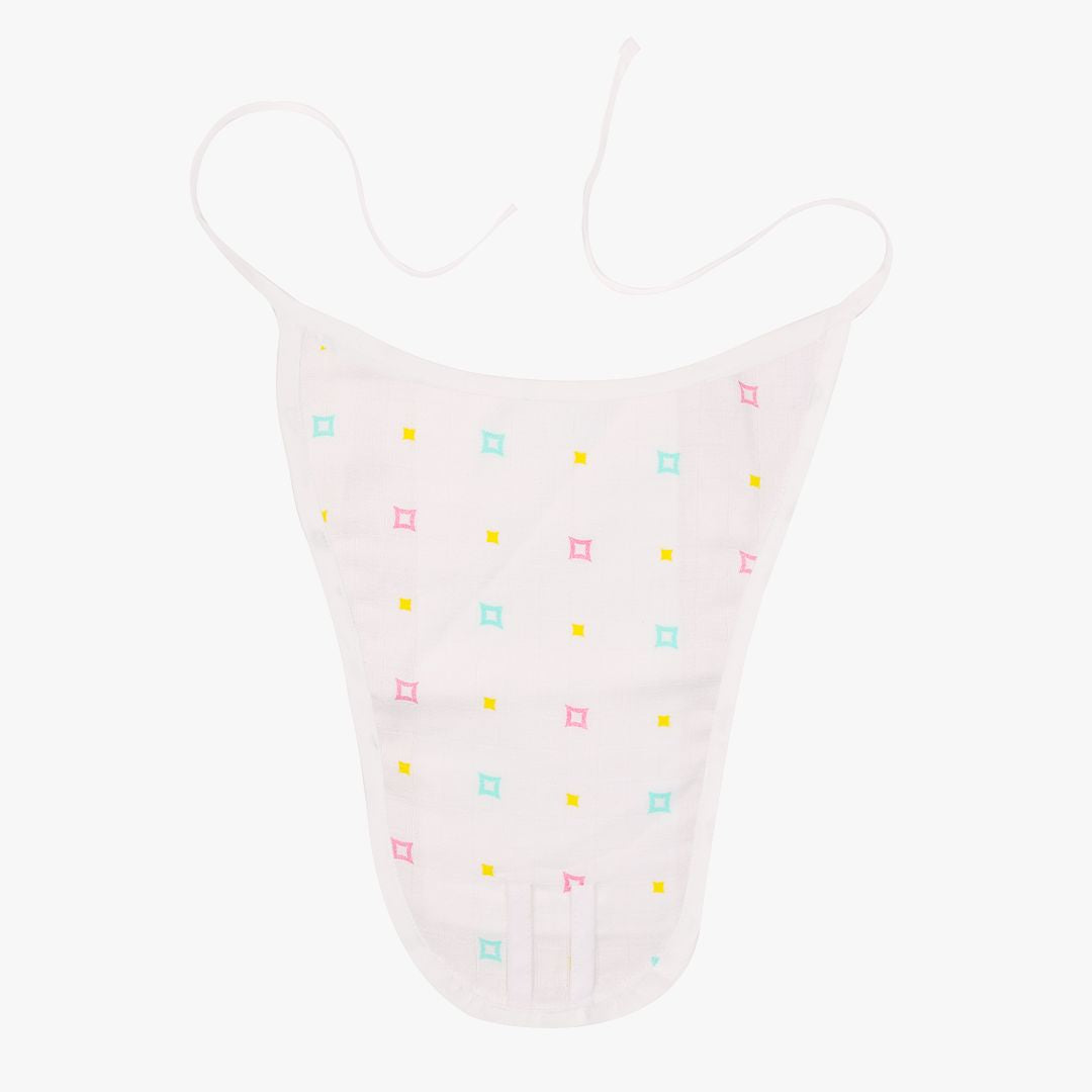 Muslin Matching Jablas and Nappies (6 + 6 Nappies) - Pack of 12 (Button and Knot)