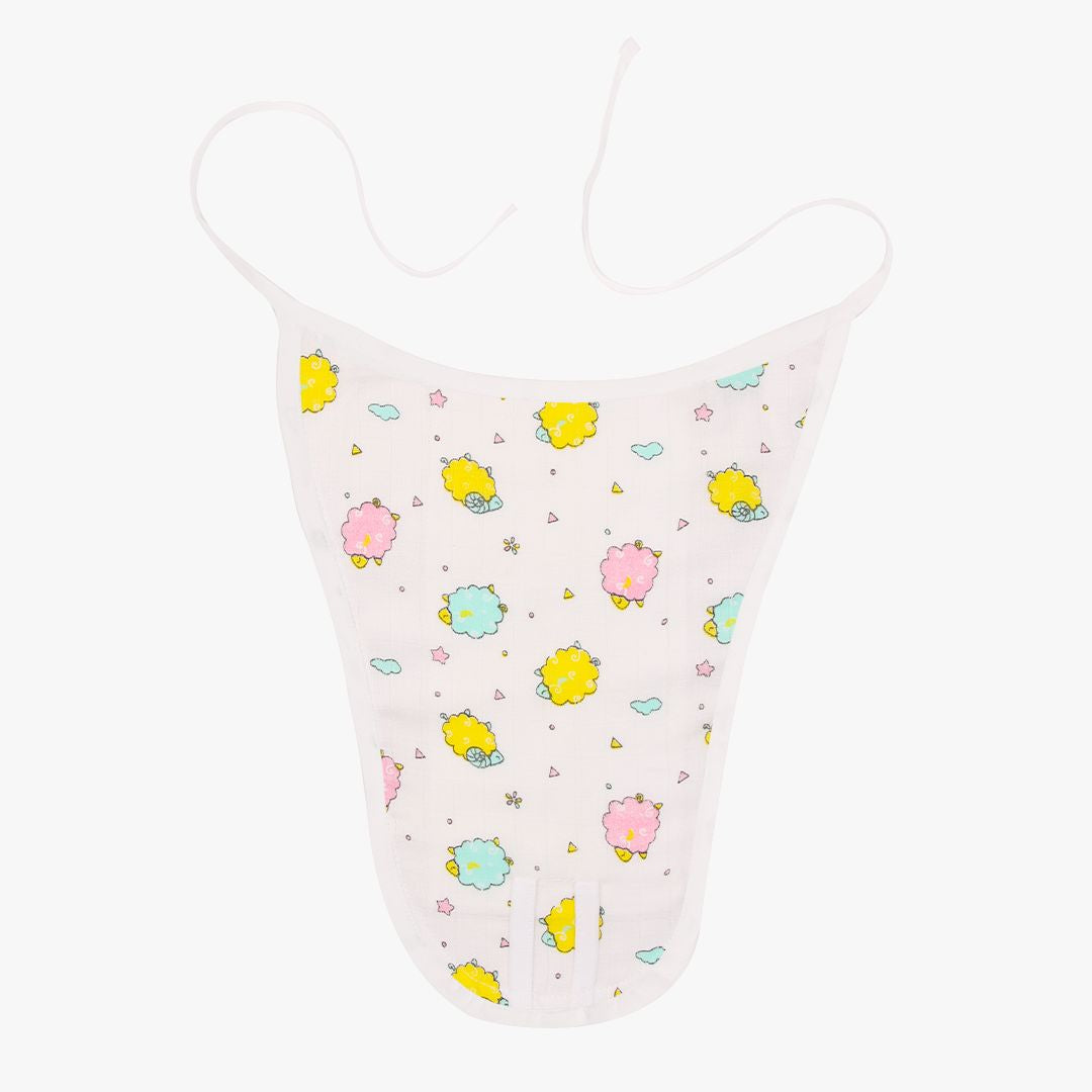 Muslin Matching Jablas and Nappies (6 + 6 Nappies) - Pack of 12 (Button and Knot)