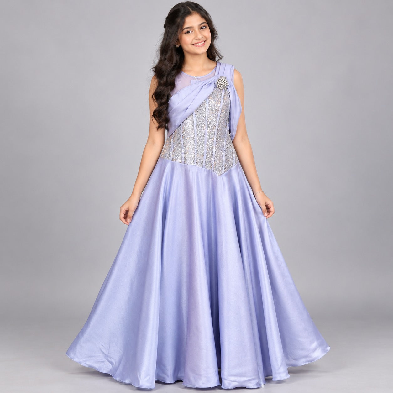 Nora Draped Gown for Girls | 13Y - 15Y