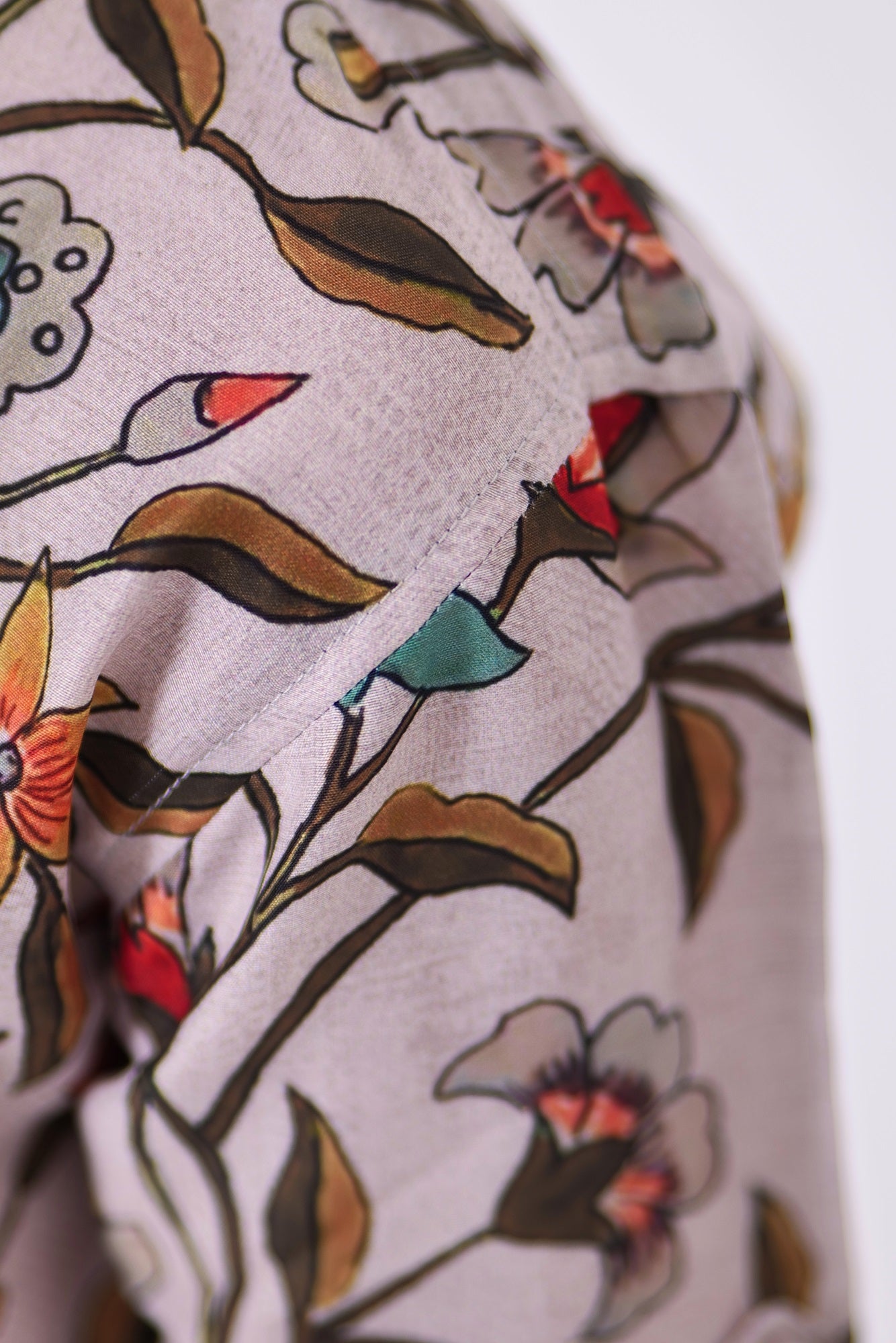 "Boys Printed Partywear Shirt in Soft Mul Mul Fabric - Classic Grey for Stylish Celebrations"